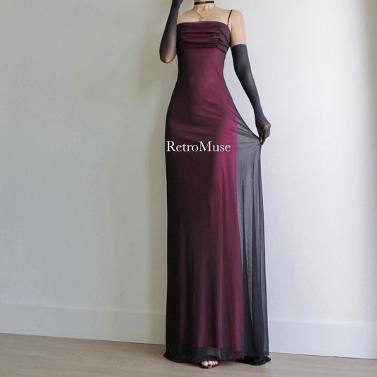 Y2K vintage pink black layered homecoming dress prom dress 6(S)