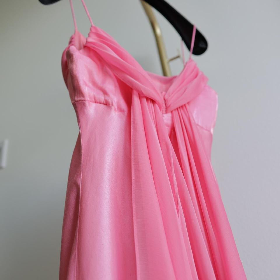 Y2k vintage bubble gum pink prom dress formal dress S-M