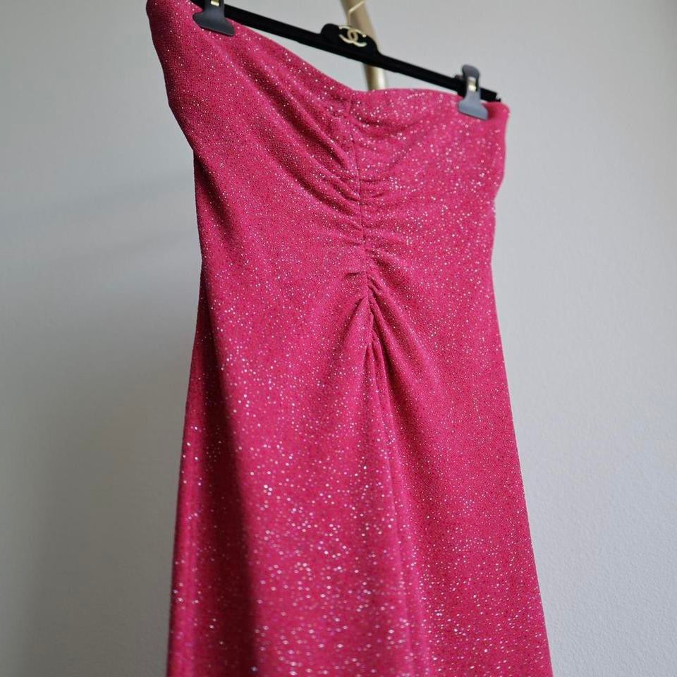 Y2K vintage sparkly hot pink prom dress formal dress L