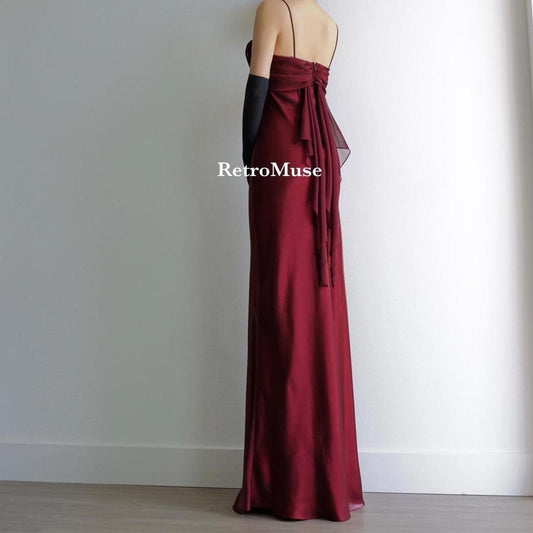 Y2K vintage shimmery burgundy gown goth prom dress L