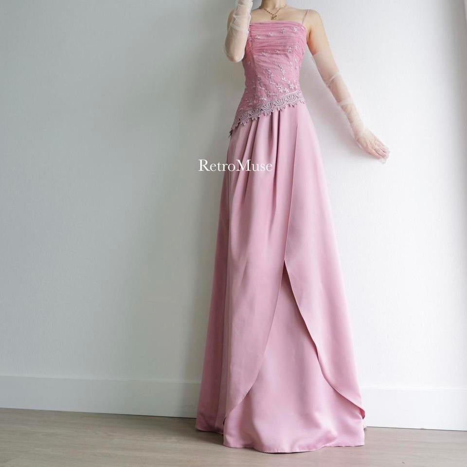 Y2K vintage ethereal indie pink gown prom dress formal dress M