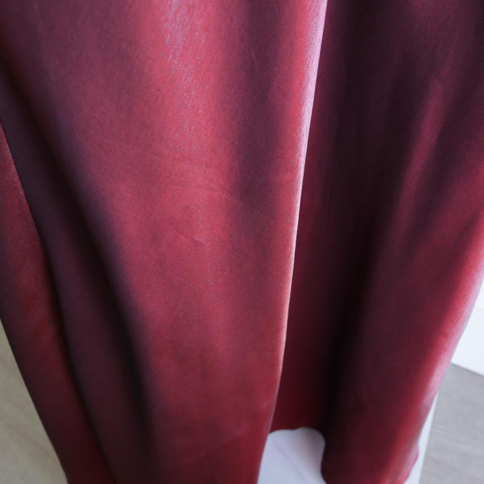 Y2K vintage milkmaid shimmery burgundy gown prom dress M-L