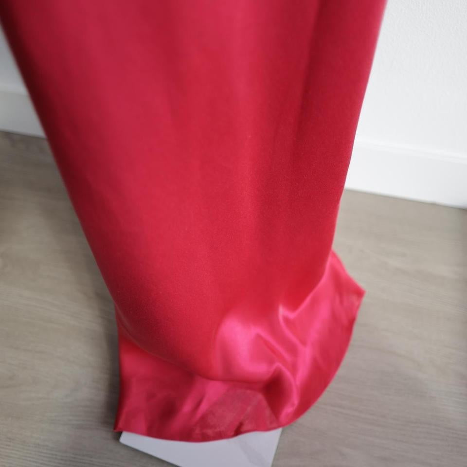 Y2K vintage shimmery rose red satin gown prom dress M-L