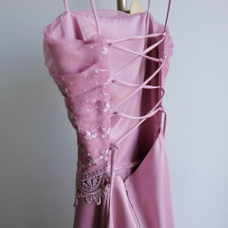 Y2K vintage ethereal indie pink gown prom dress formal dress M