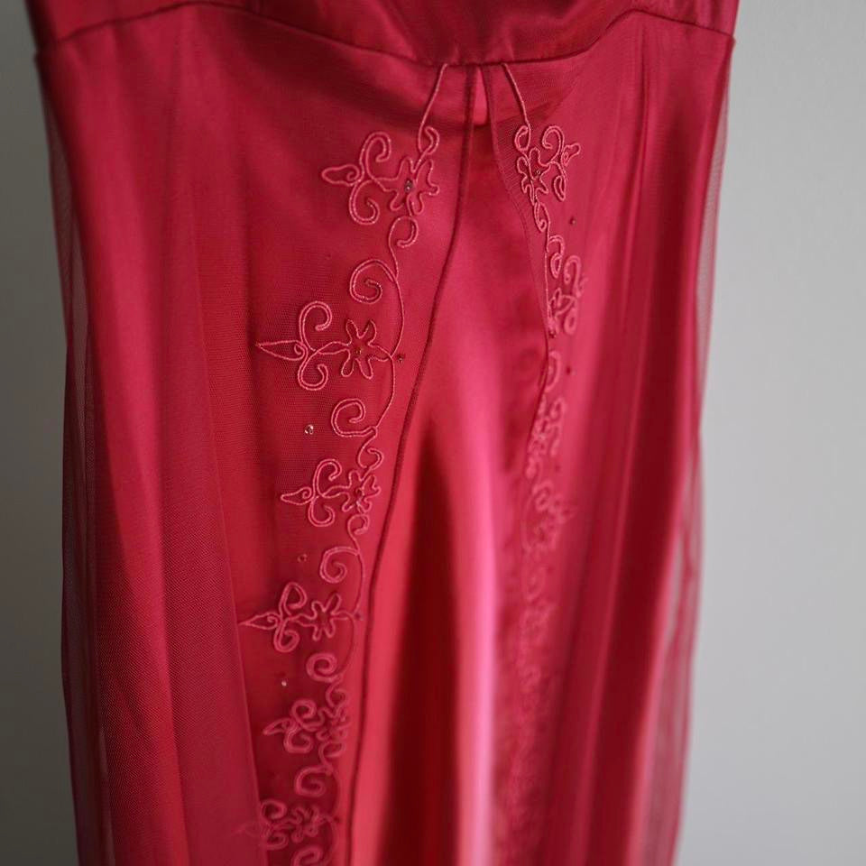 Y2K vintage pink red ombre prom dress formal dress M