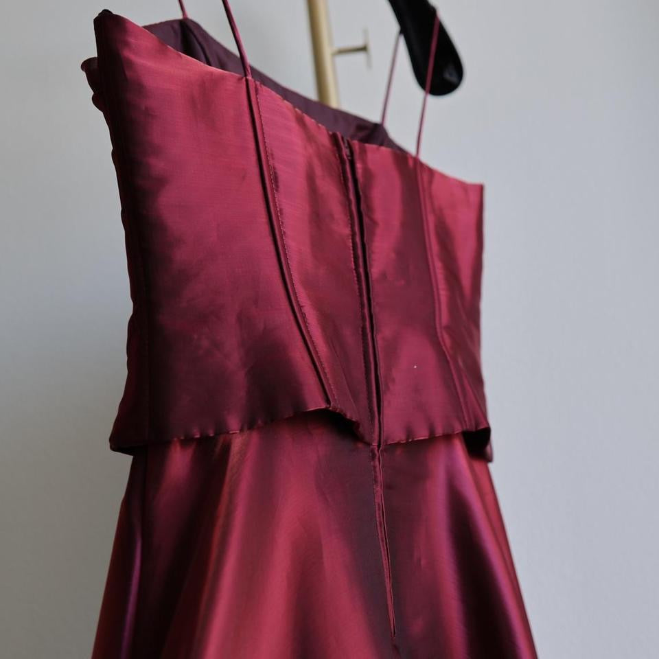 Y2K vintage burgundy prom dress formal dress S