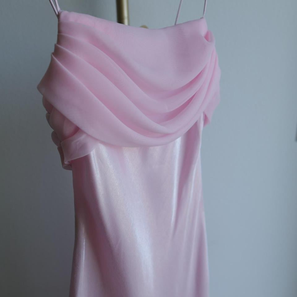 Y2K vintage light pink prom dress formal dress S