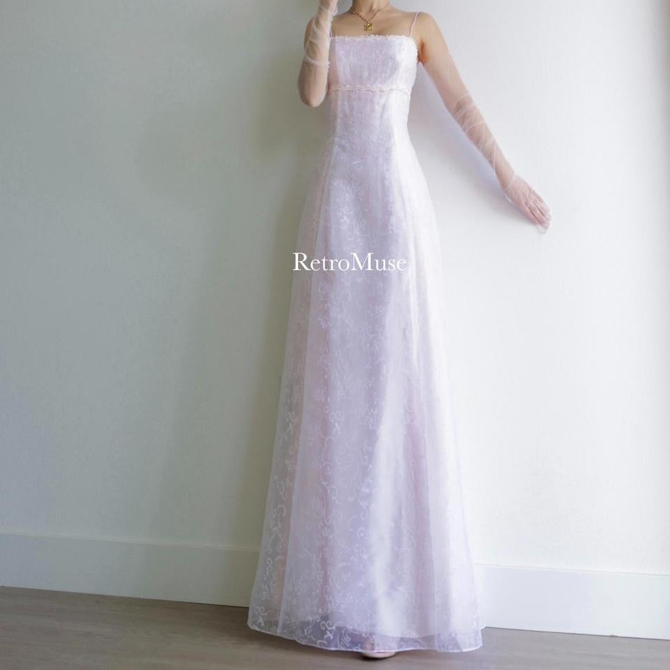 Y2K vintage light pink prom dress formal dress homecoming dress M