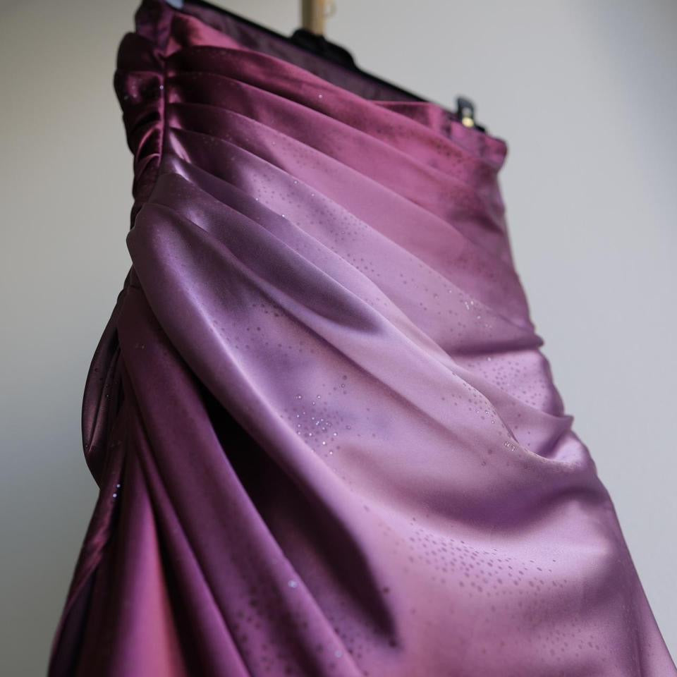 Y2k sparkly plum prom dress formal dress homecoming dress XS