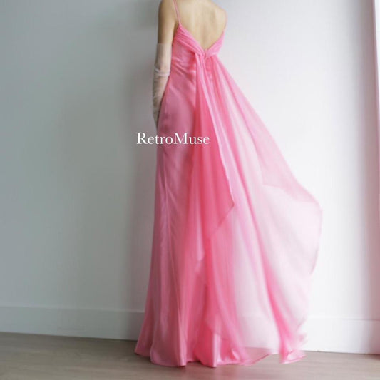 Y2k vintage bubble gum pink prom dress formal dress S-M